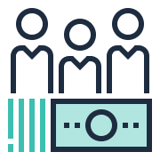 Hands shaking in front of a building.