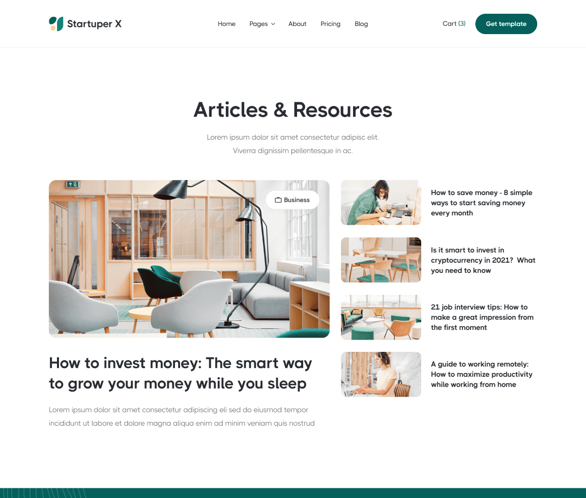Blog V3 - Startuper X Webflow Template