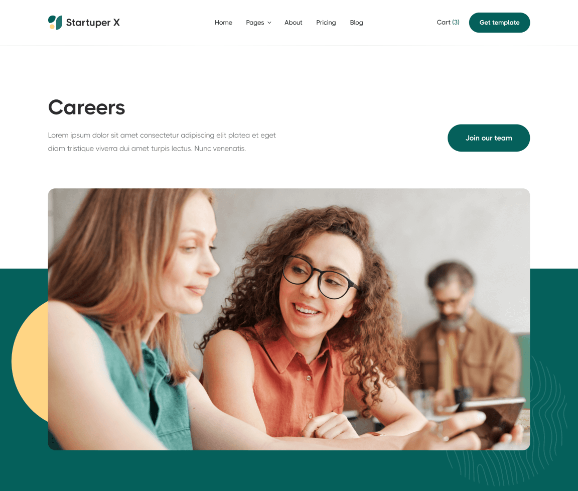 Careers - Startuper X Webflow Template