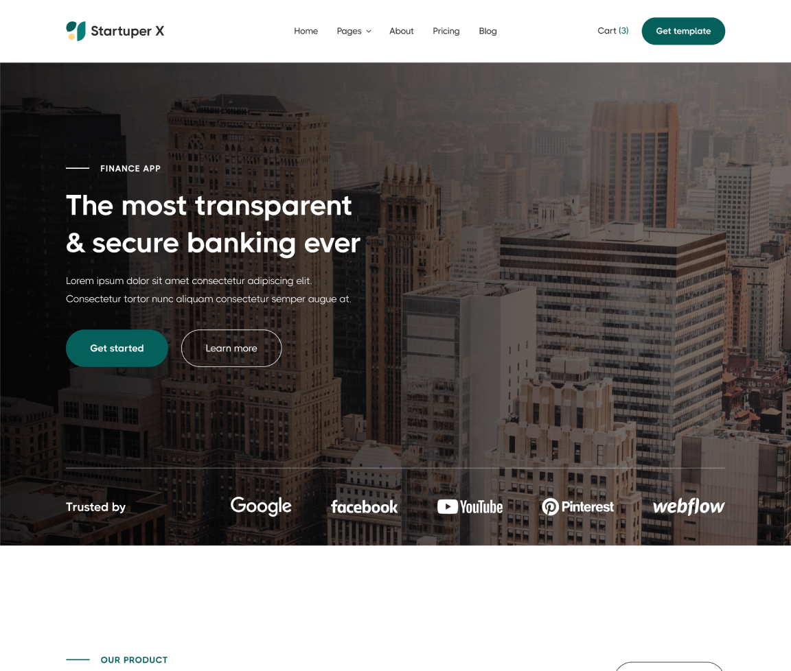 Home V3 - Startuper X Webflow Template