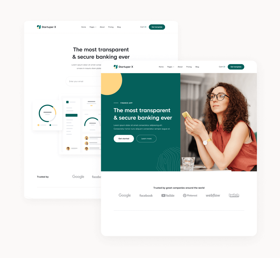Pages Included - Startup X Webflow Template