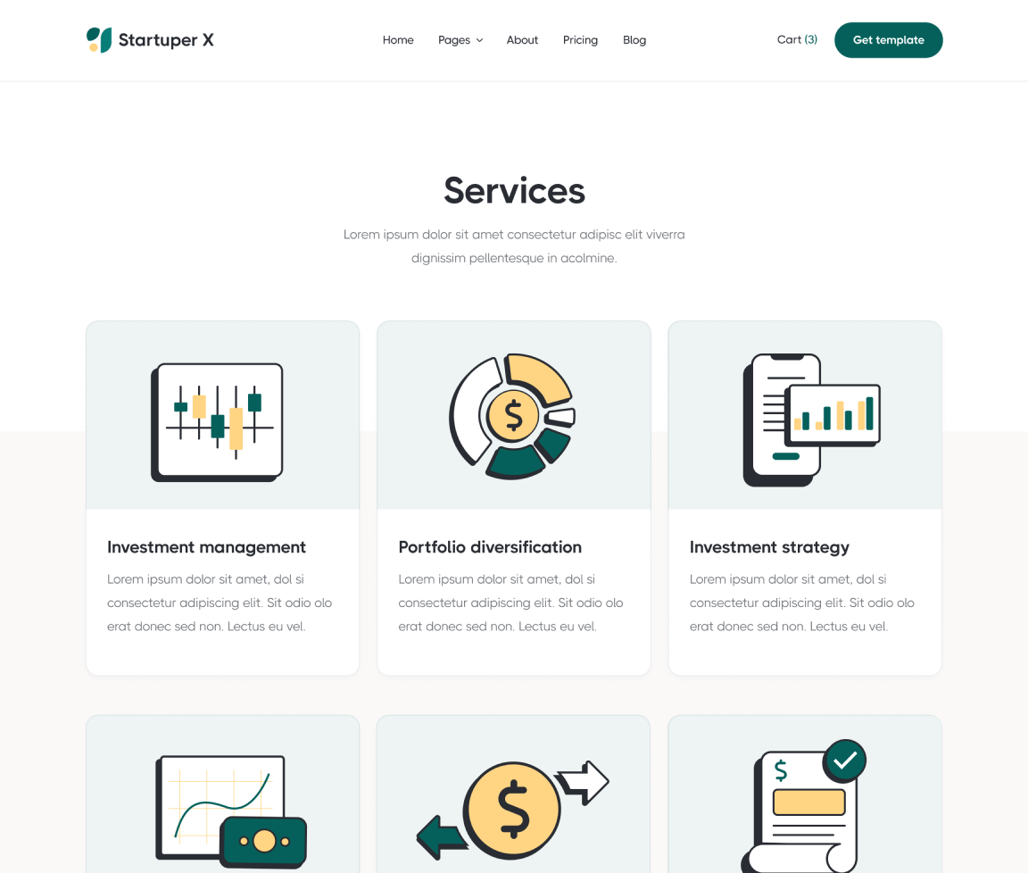 Services - Startuper X Webflow Template